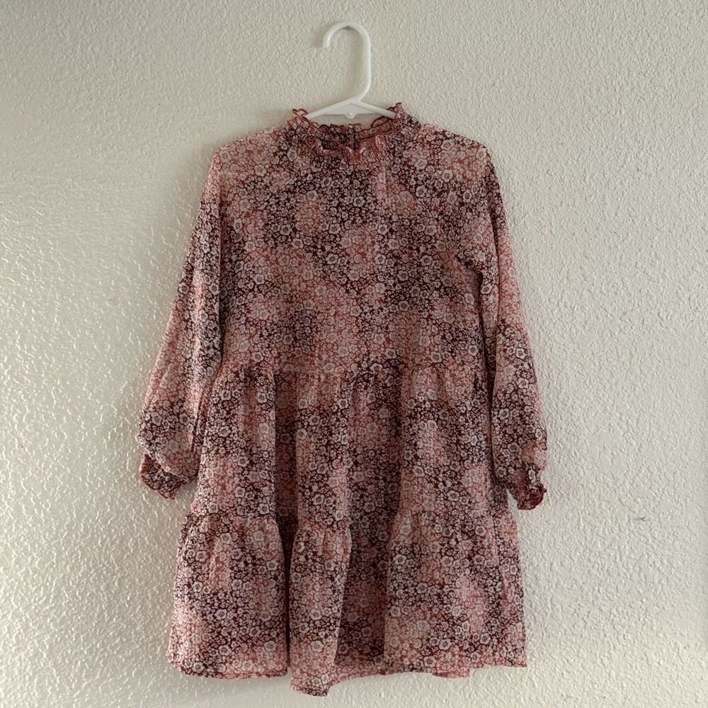 Girls Art Class Size 4/5 Long Sleeve Floral Dress